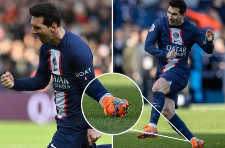 极致射门,梅西任意球绝杀时,右脚脚踝角度扭曲|巴黎圣日耳曼|梅西|懂