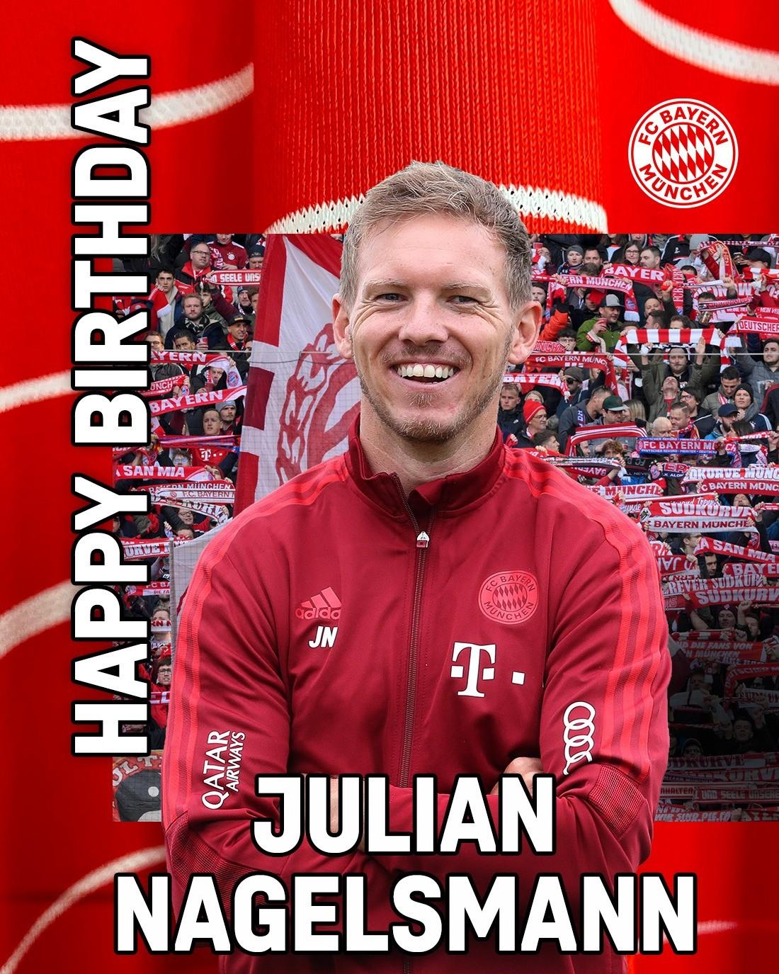 少帅纳格尔斯曼35岁了拜仁官方送祝福