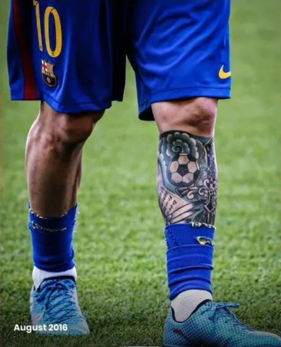 拉莫斯腿部纹身图片