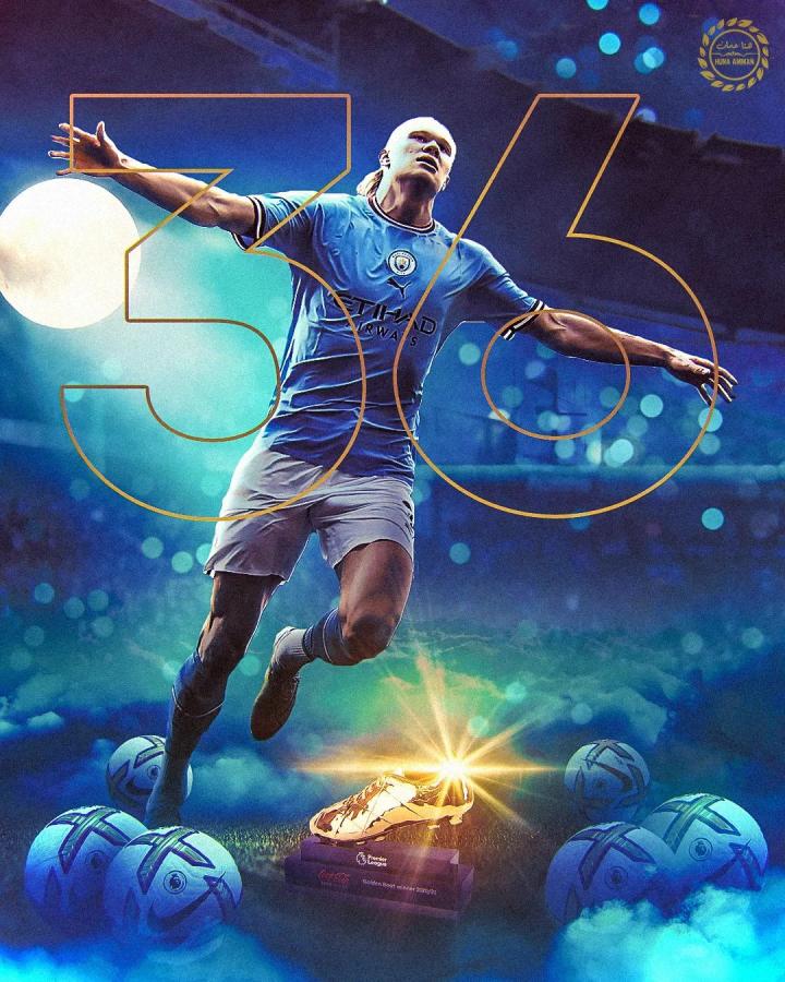 哈兰德绝佳表现冠绝英超三重殊荣尽归其手