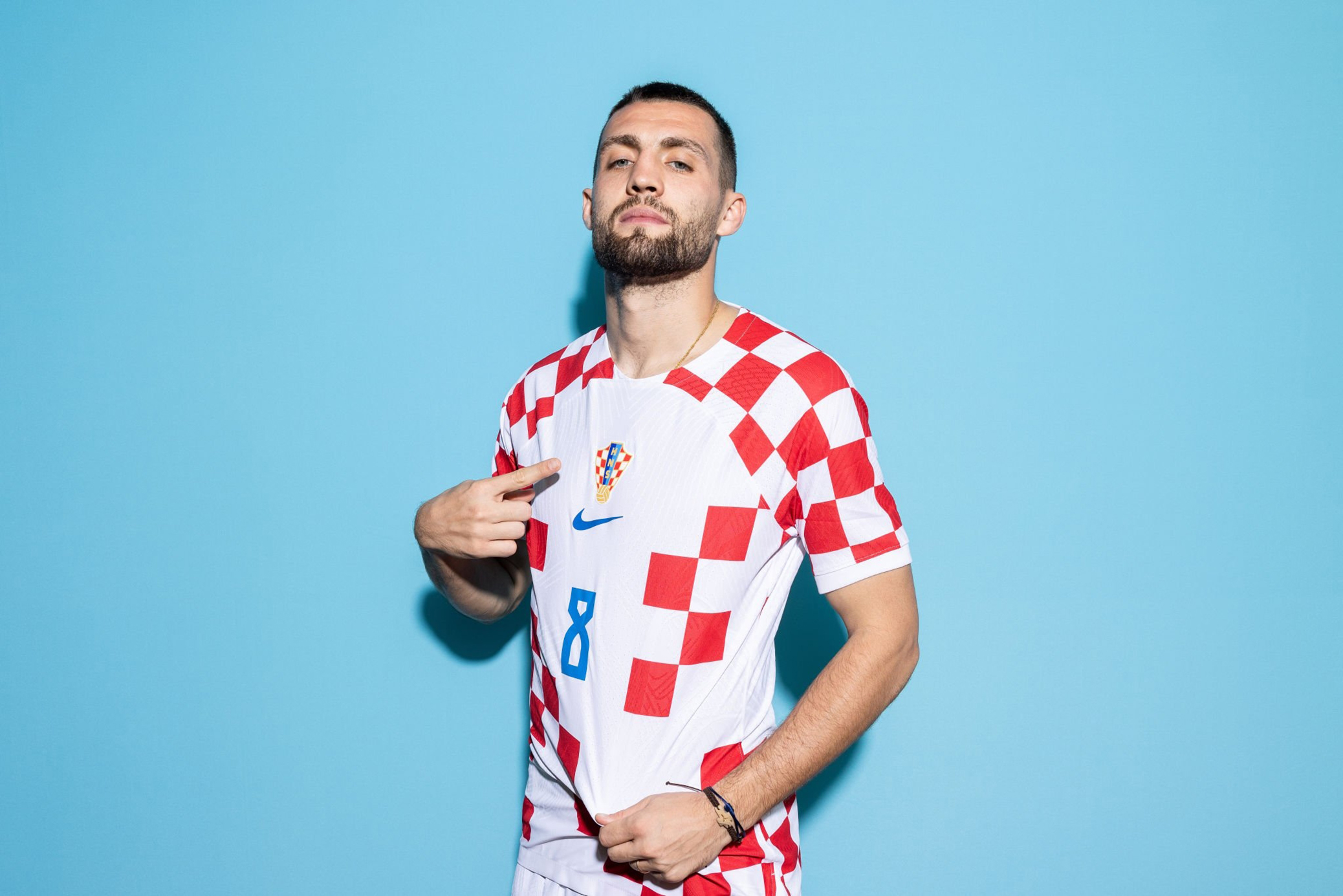 克罗地亚国家队世界杯定妆照.
