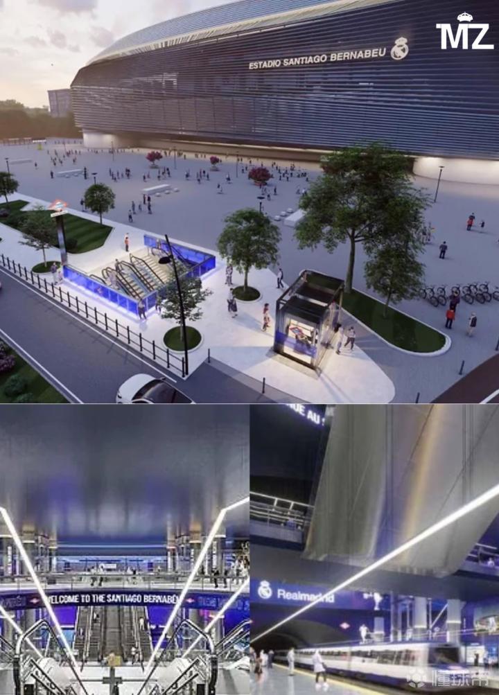 皇马主场新伯纳乌地铁站的翻新工程将于2024年开...