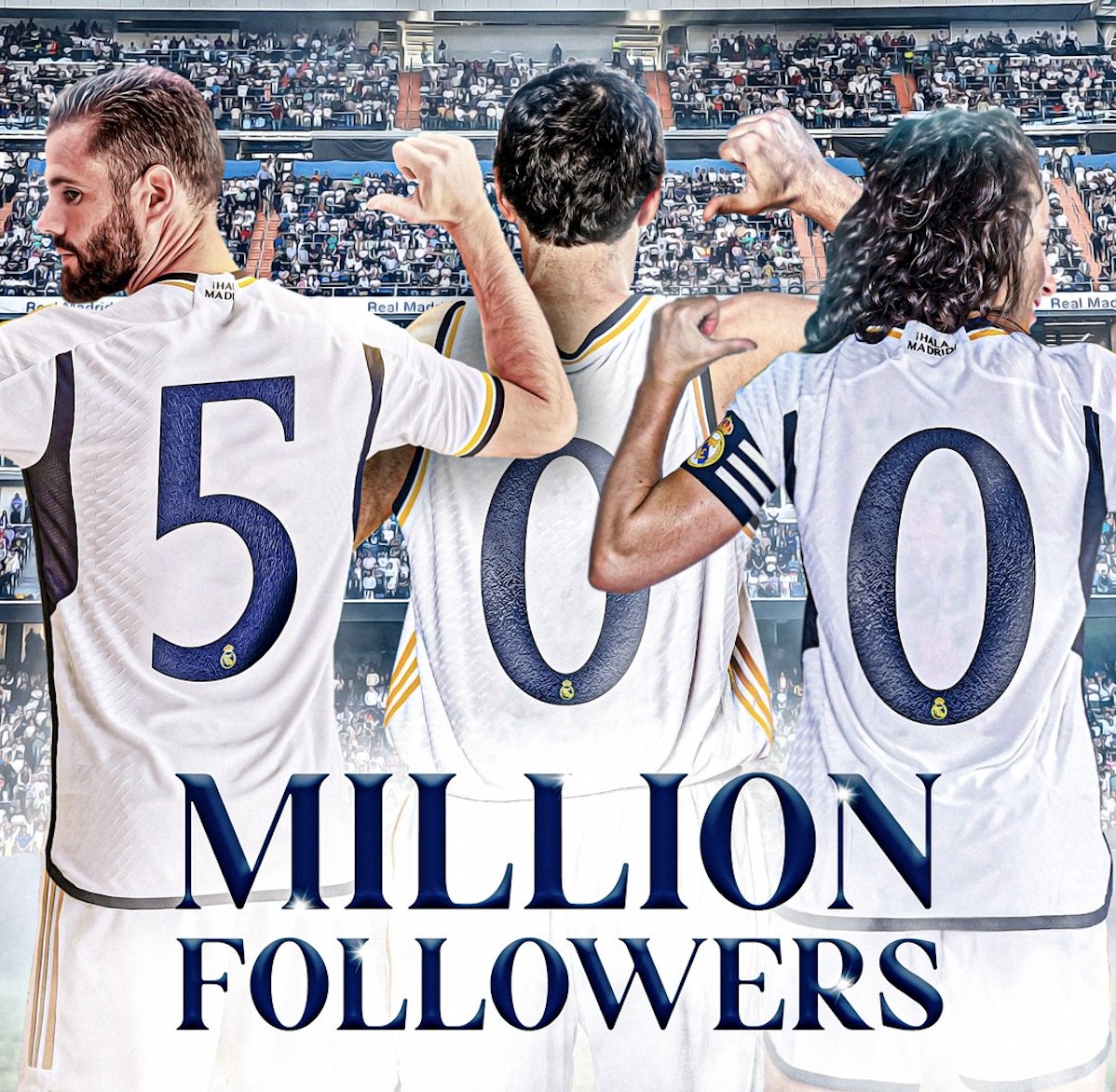 成为首家社媒粉丝破5亿的体育机构皇马官方晒海报庆祝