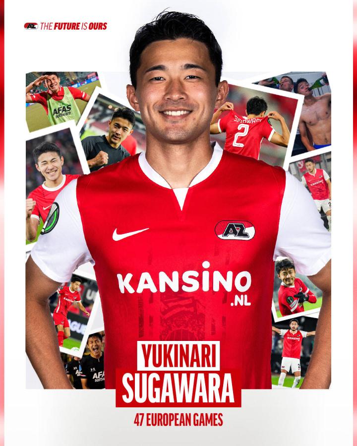 23岁的日本后卫菅原由势已经为阿尔克马尔参加了4