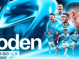 曼城福登代表球队打进百球成就