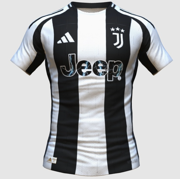 尤文图斯2024-25赛季主场球衣谍照(胸前广告.|尤文图斯|懂球帝