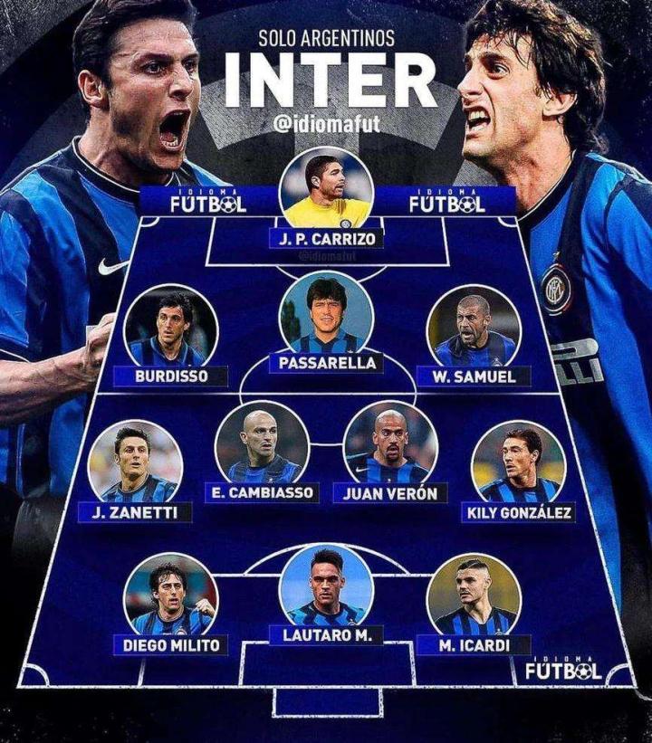国际米兰如果用这一套全部为阿根廷人的首发阵容去踢
