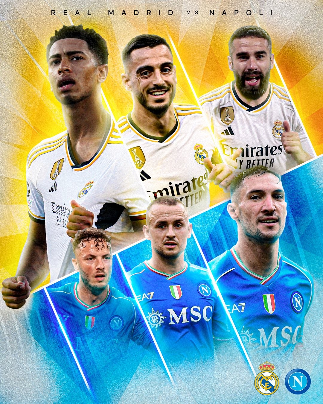 打平即可锁定头名皇马发布欧冠海报贝林厄姆领衔出镜