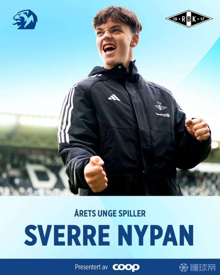 恭喜！尼潘当选2023赛季挪威足球精英联赛最佳新...