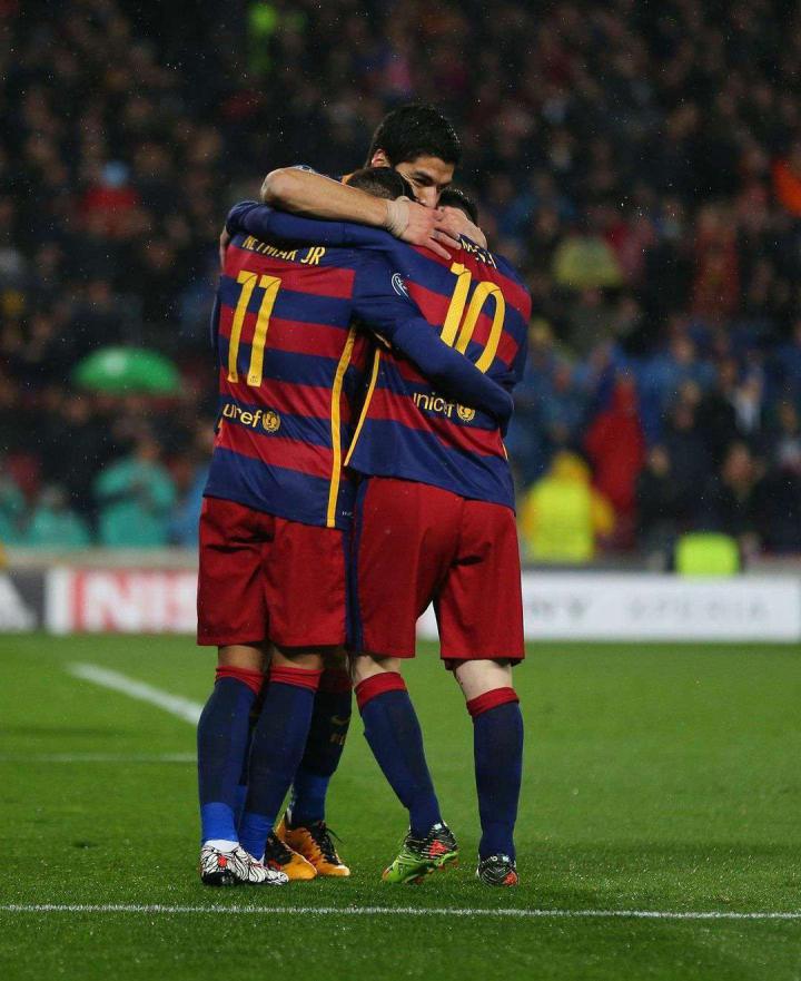 年轻真好梅西内马尔苏亚雷斯