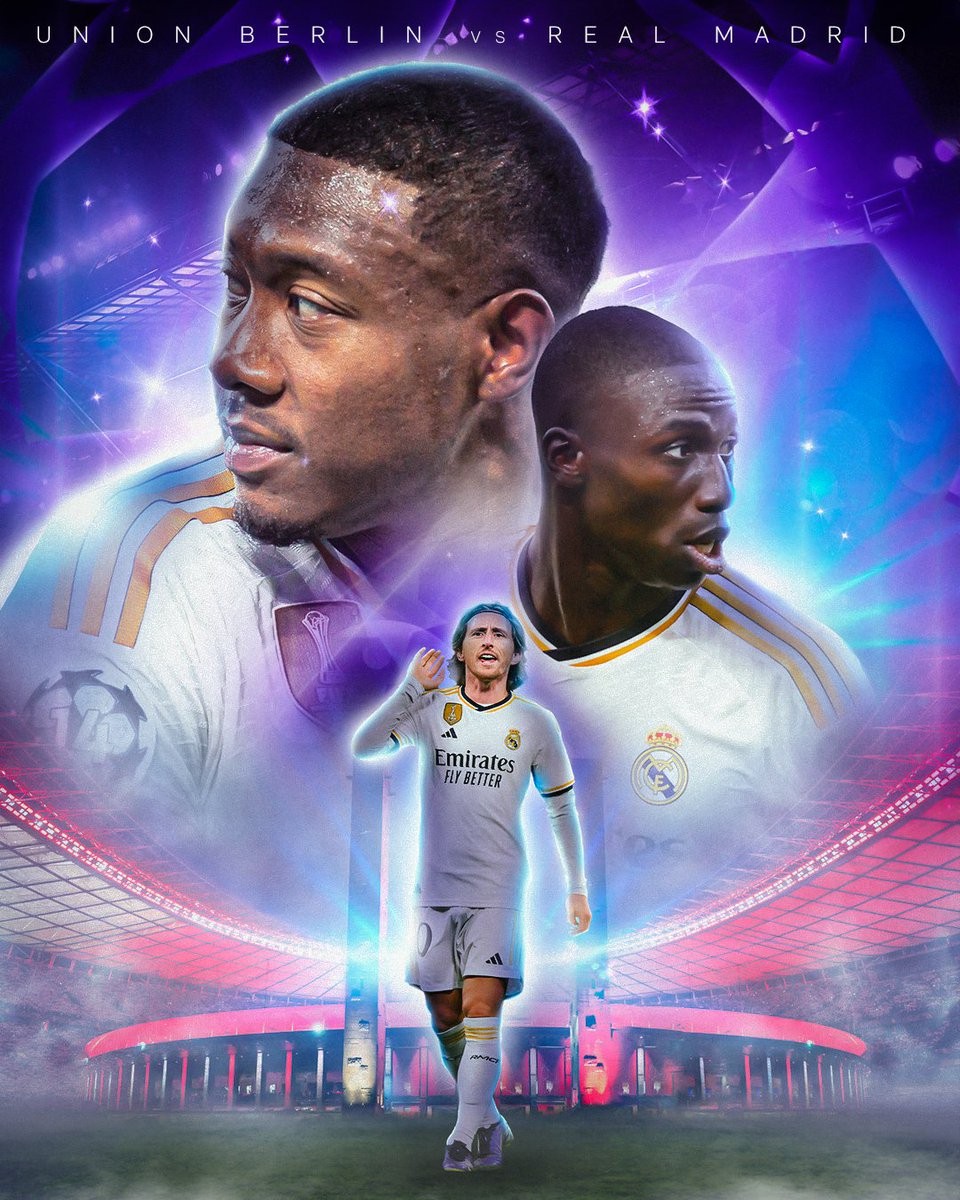 冲击小组赛全胜皇马发布欧冠海报阿拉巴领衔出镜