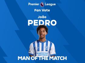 若昂-佩德罗双响获英超最佳球员
