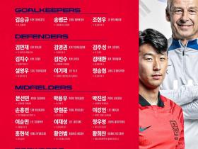 孙兴慜领衔，韩国足协公布亚洲杯26人大名单