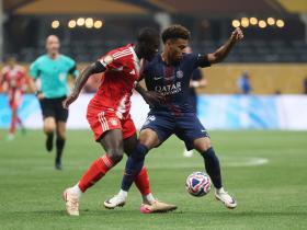 巴黎圣日耳曼2-0拜仁慕尼黑，成功晋级世俱杯四强