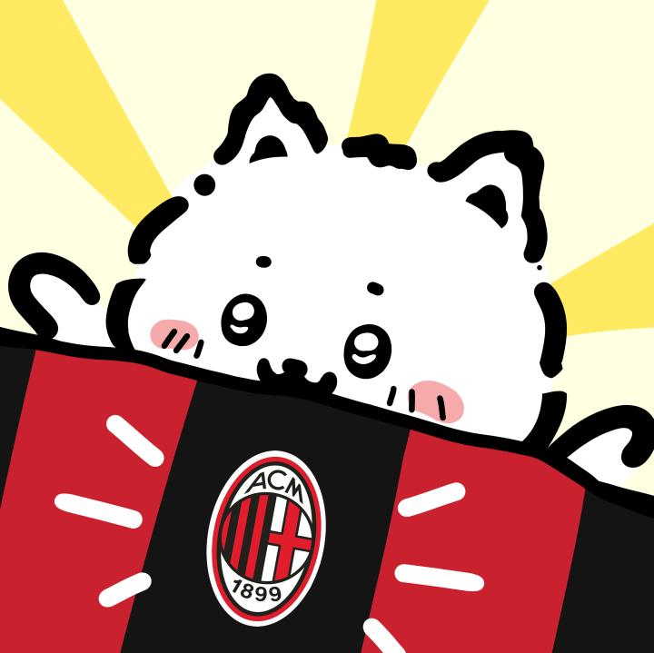 ac米兰,大巴黎,尤文图斯  线条小猫头像无水印版