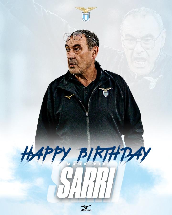 拉齐奥主教练萨里65岁生日快乐