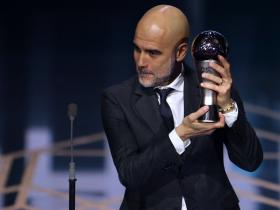 瓜迪奥拉感谢球队与后勤团队，在获得国际足联最佳教练奖后发表感言