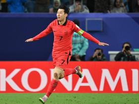 孙兴慜超越李荣杓 成为韩国国家队亚洲杯出场次数最多的球员
