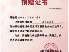 鹿晗工作室捐赠公益球场给河北新河红军小学