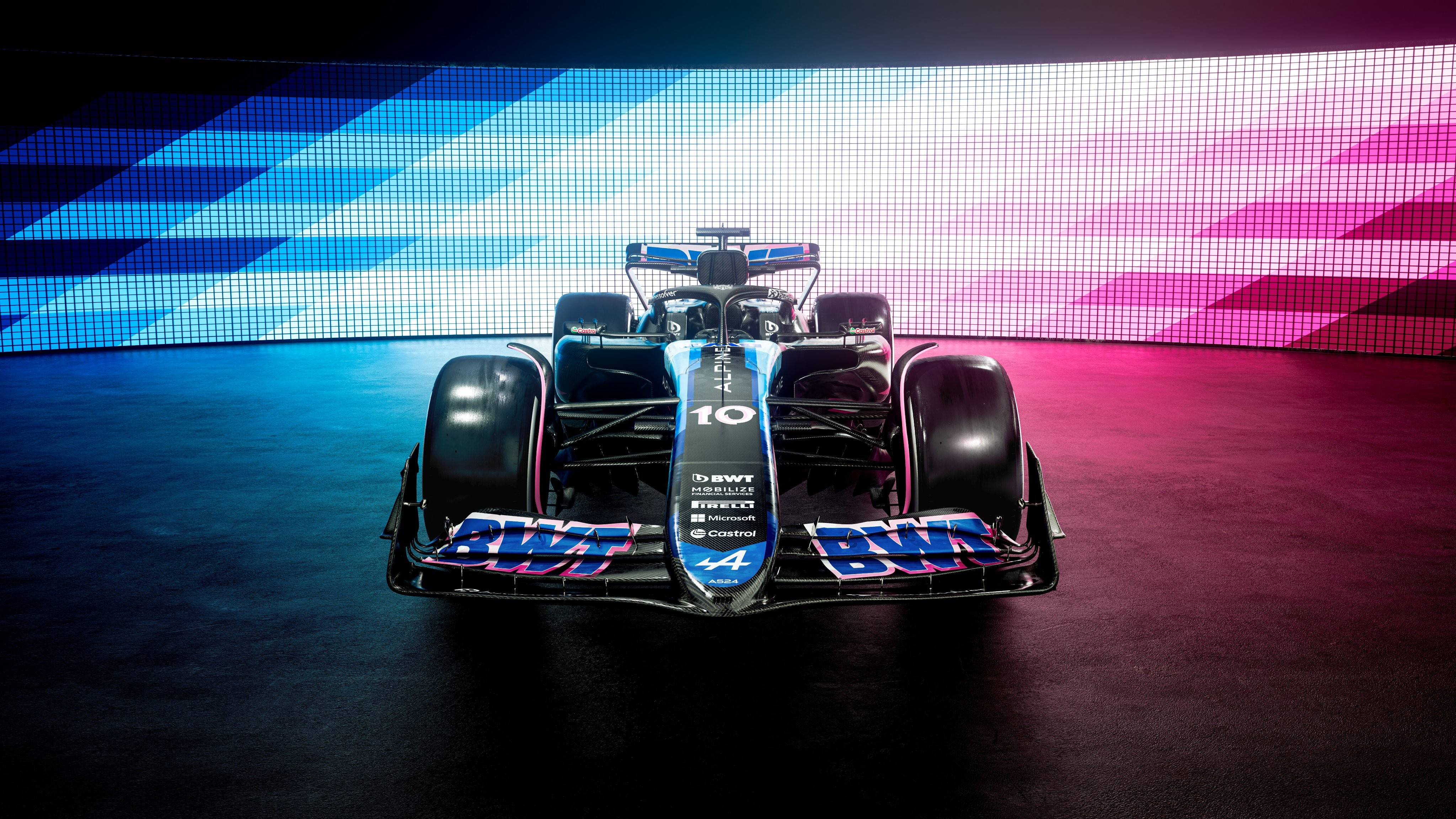 alpinef1车队发布新赛季赛车a524涂装以alpine蓝搭配粉色