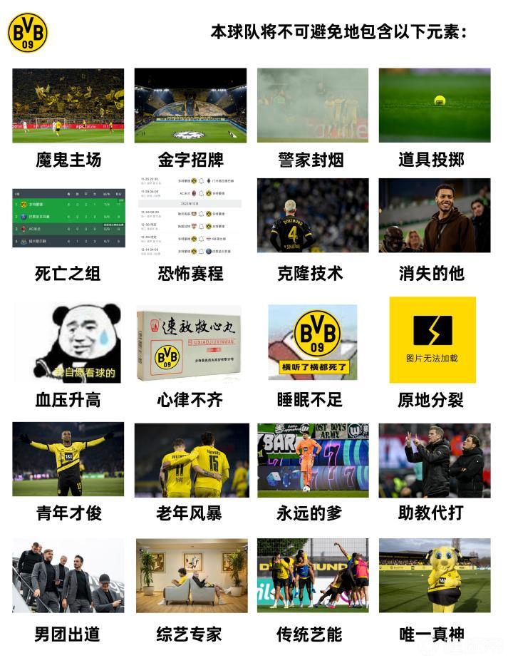 本球队将不可避免地包含以下元素: