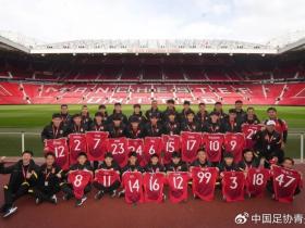 香港赛马会支持中国U-15国少选拔队赴英训练营