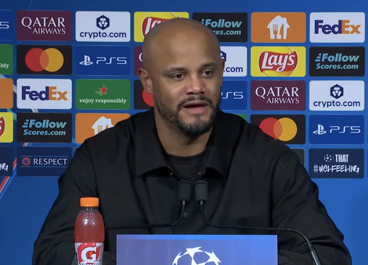 孔帕尼：迪亚斯肯定不是故意去伤害对手，他只是想争夺那个球