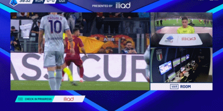 半场战报：罗马1-0乌迪内斯，洛伦佐-佩莱格里尼点射破门