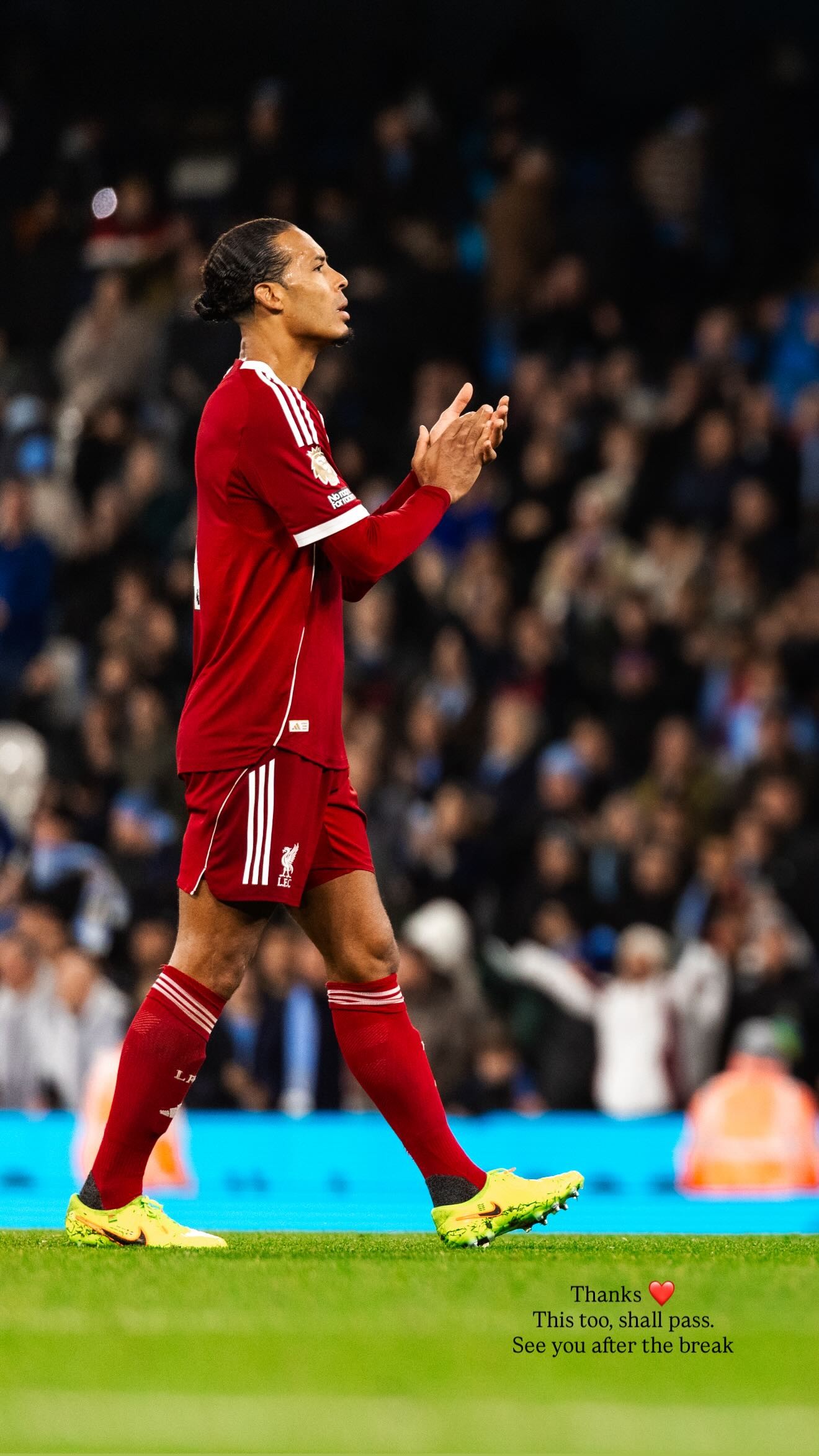 范戴克晒照：一切都会过去的，国际比赛日过后再见