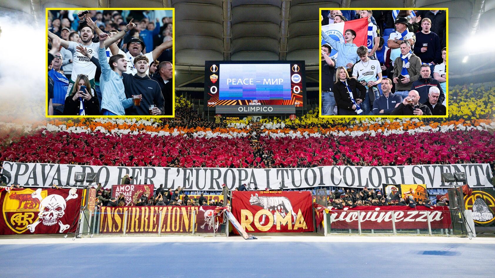 布莱顿官方罗马球迷向客队投掷杂物已向警方和欧足联报告