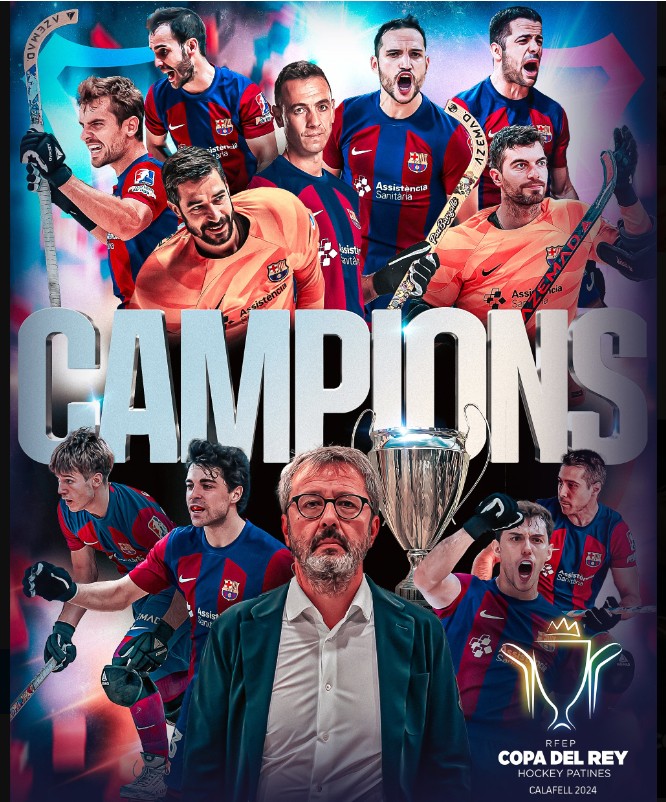 曲棍球队第26次夺得国王杯冠军,巴萨官方送上祝贺