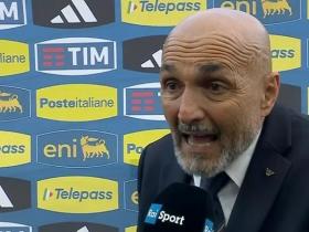 意大利国家队主教练斯帕莱蒂谈友谊赛胜利