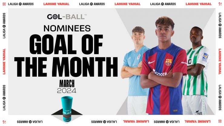 官方亚马尔与马略卡比赛中的进球当选西甲本月最佳进球