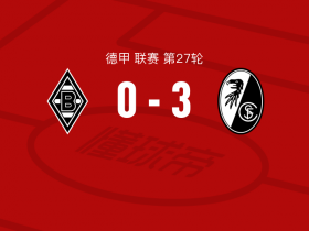 弗赖堡3-0客场战胜门兴格拉德巴赫，德甲联赛第27轮精彩回顾