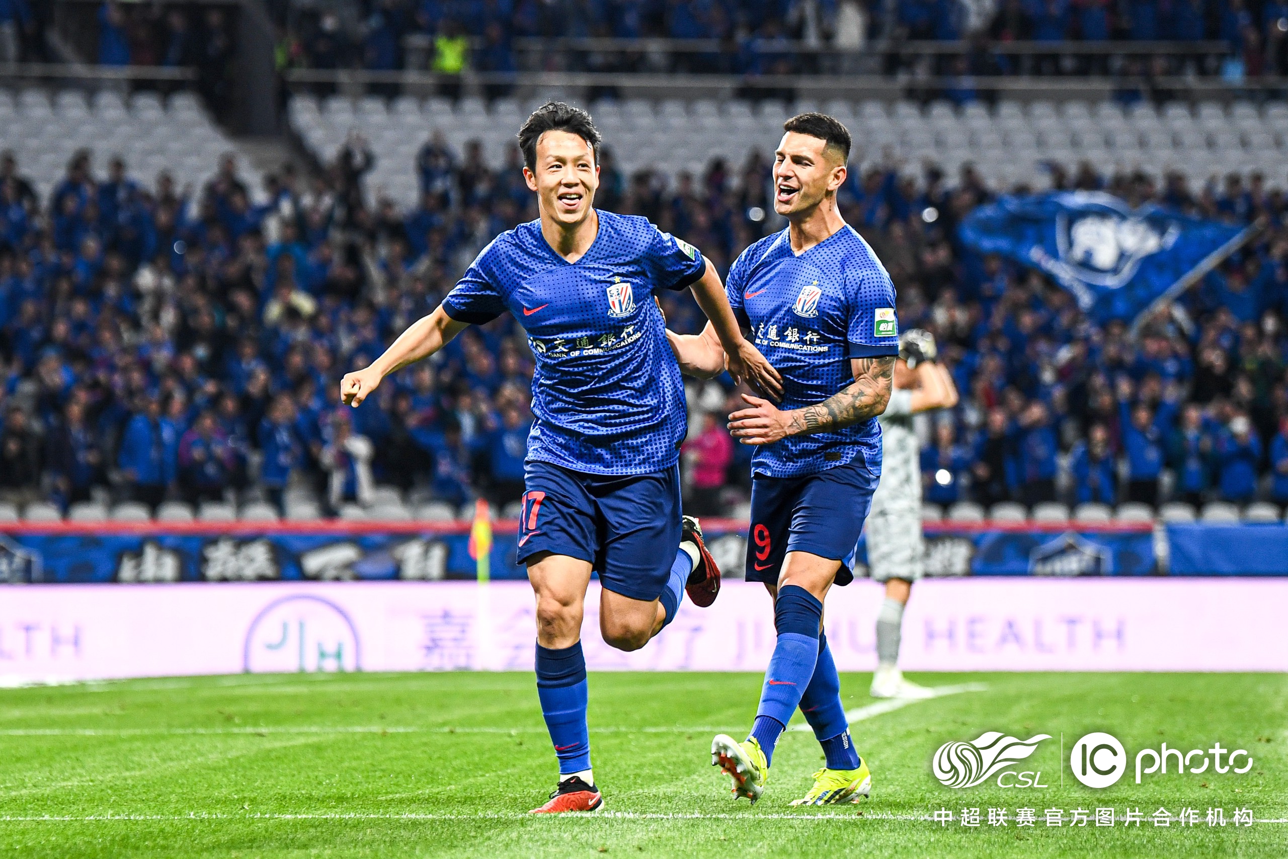 谢鹏飞高天意收获申花首球多点开花上海申花41武汉三镇