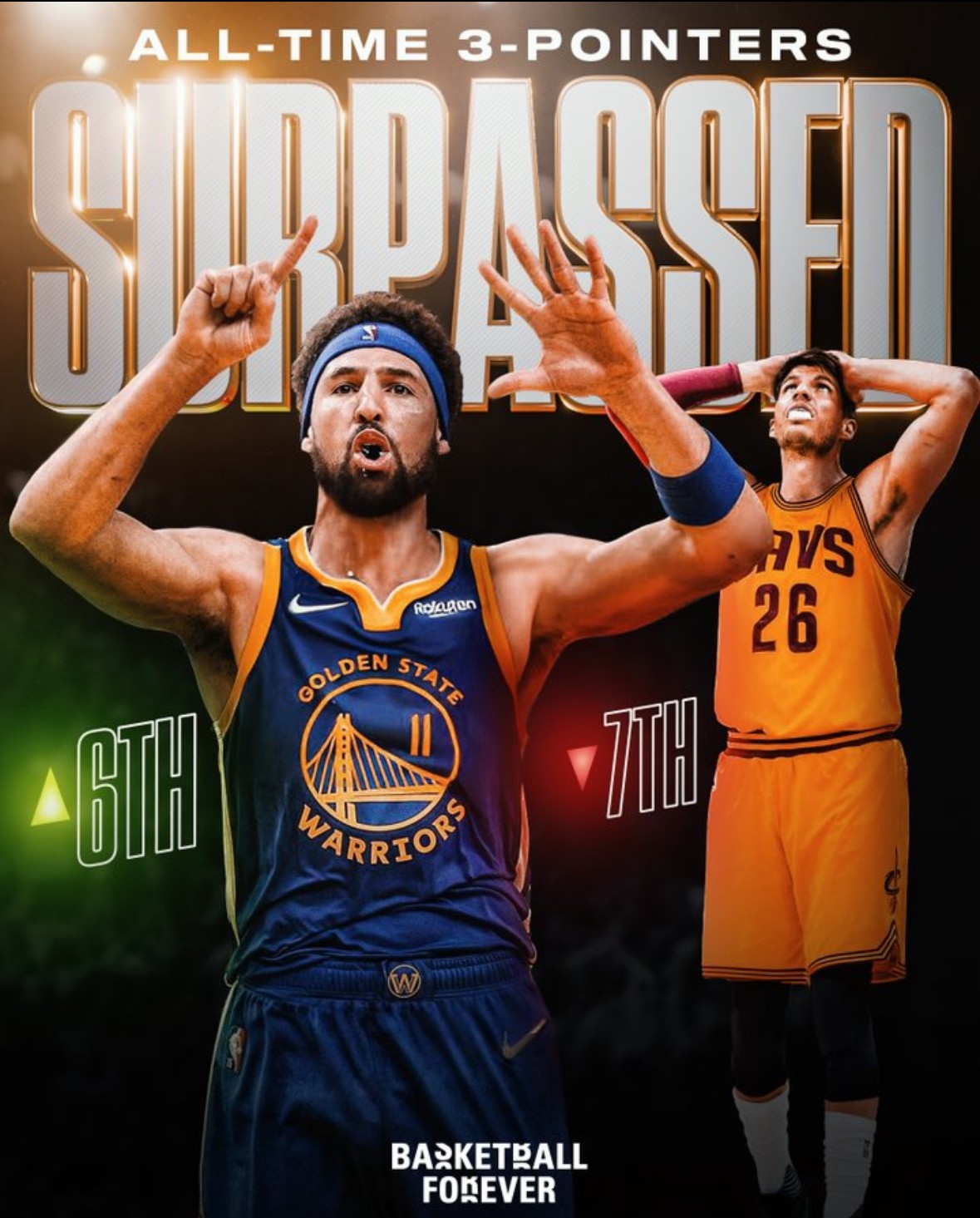 里程碑汤普森生涯命中三分达2451个超科沃尔升至历史第6