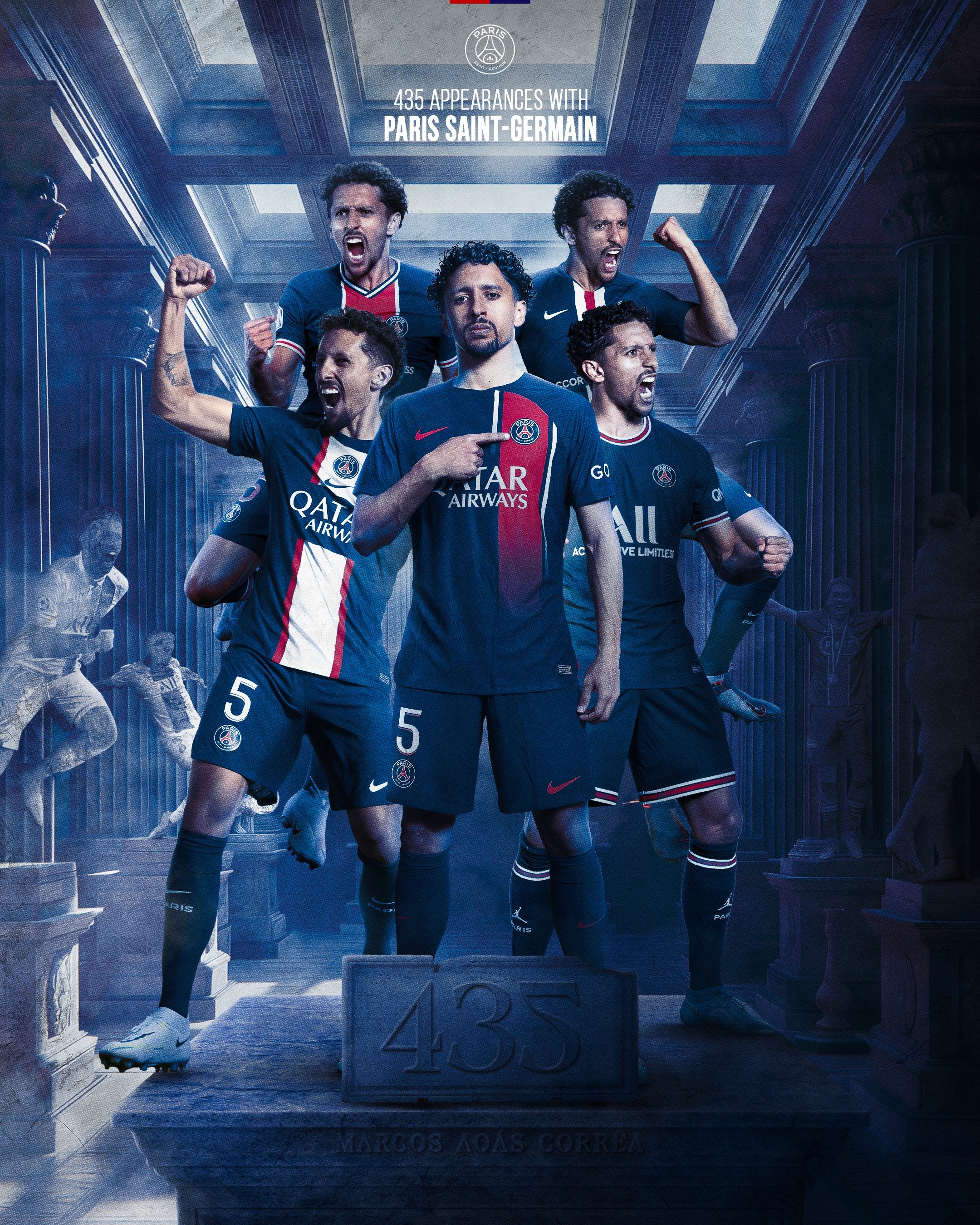 435场马尔基尼奥斯成为巴黎队史并列出场王