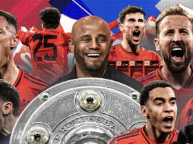 孔帕尼庆祝拜仁夺得德甲冠军