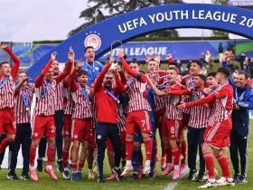 奥林匹亚科斯U19完胜AC米兰U19 赢得欧洲青年联赛冠军