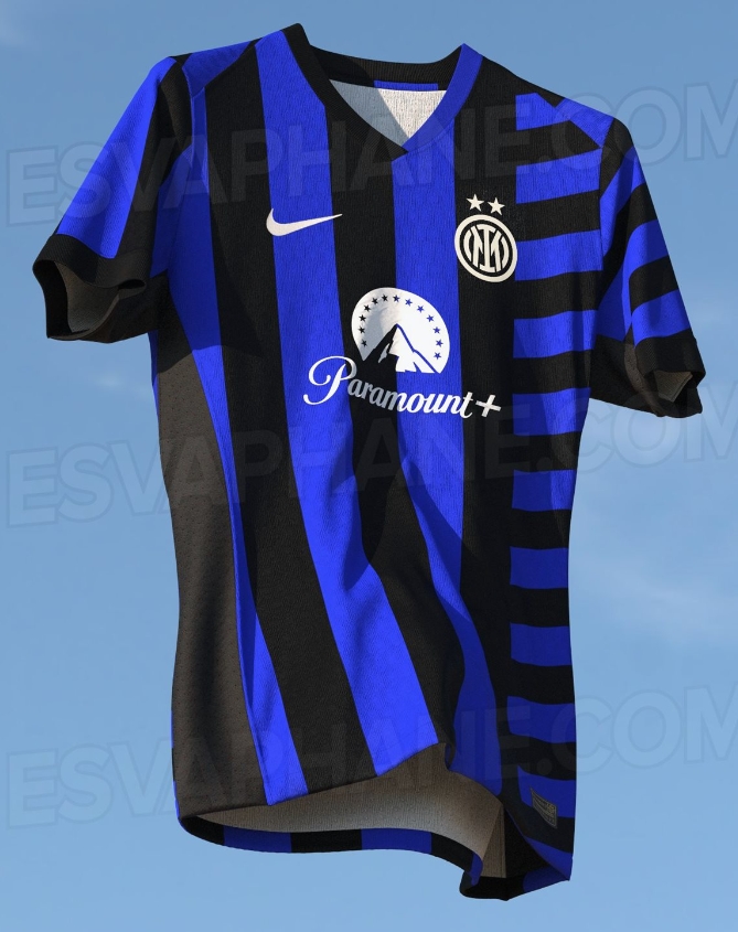 国际米兰24-25赛季主场球衣谍照.