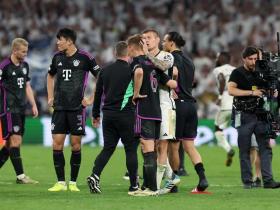 欧冠半决赛次回合：拜仁慕尼黑1-2皇家马德里，总比分3-4被淘汰