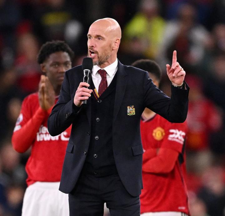 曼联主教练滕哈格在老特拉福德发表了令人热血沸腾的...|曼联|滕哈格|