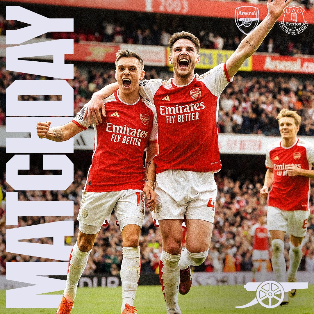 阿森纳发布英超收官战海报,赖斯,特罗萨德搭肩庆祝