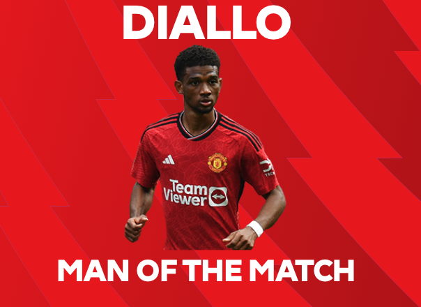 传射建功,英超官方:阿马德当选曼联vs纽卡全场最佳球员