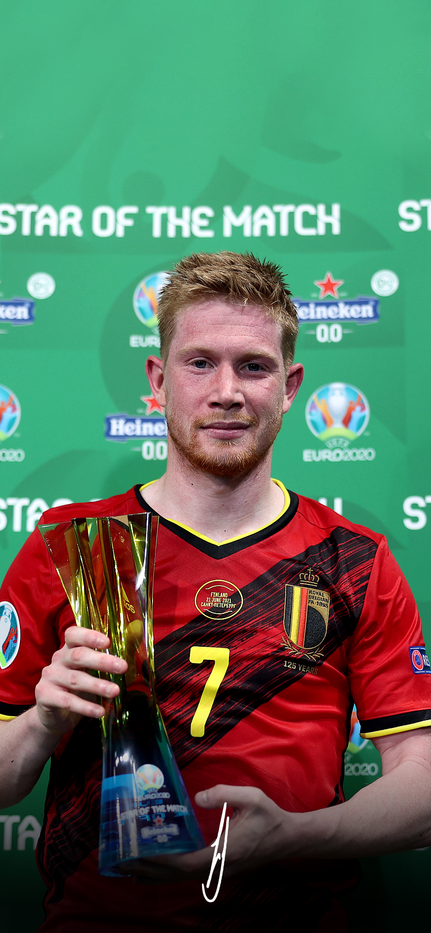 【每日足球帅图】德布劳内手机壁纸精选国家队篇02