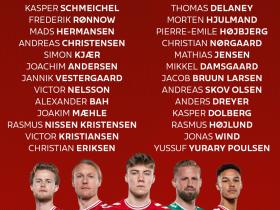 丹麦国家队26人欧洲杯大名单公布
