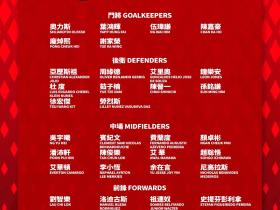 中国香港37人初选大名单公布 与曼联交手之战即将上演