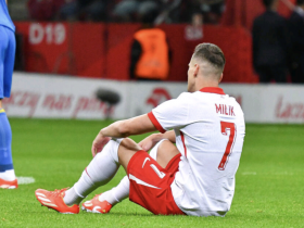 波兰球员米利克因伤缺席欧洲杯