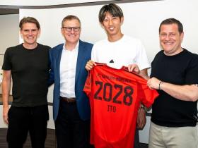 拜仁宣布签下日本国脚伊藤洋辉至2028年