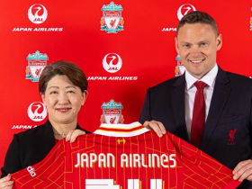 利物浦足球俱乐部正式宣布日本航空公司Japan Airlines成为官方合作伙伴